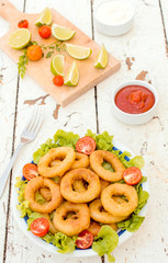Fried squid rings