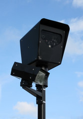 A red light camera used for traffic law enforcement in Chicago, USA.