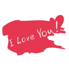 Illustration congratulation on valentine's day. Vector