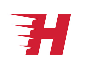 Obraz premium moving logo letter h