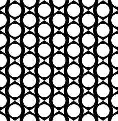 Naklejka premium Black and white geometric seamless pattern, abstract background.