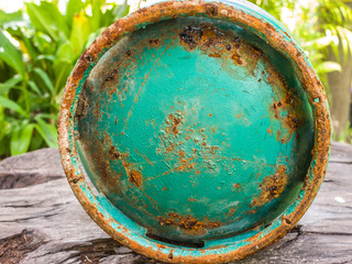 Rust metal on gas tank