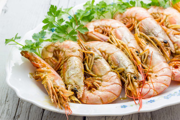 Raw prawns