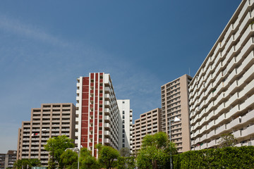 Obraz na płótnie Canvas 豊洲のマンション街