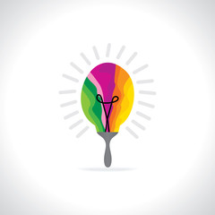 creative bulb connecting brush vector 