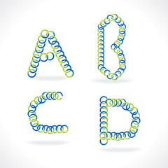 creative alphabet school education concept vector illustration