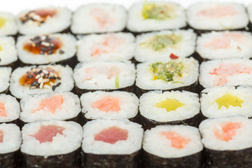 Набор японских суши и роллов