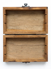 open wooden box