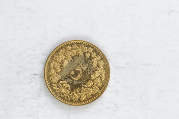 5 Switzerland confoederatio helvetica Coin silver