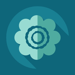 Flat modern design with shadow icon flower