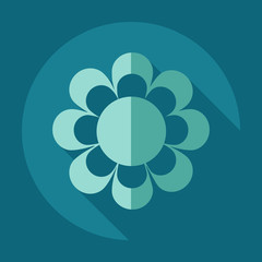 Flat modern design with shadow icon flower