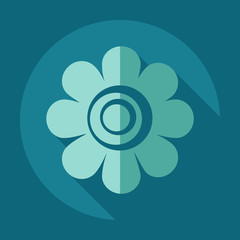 Flat modern design with shadow icon flower