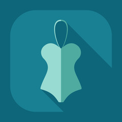 Flat modern design with shadow icon swimsuit