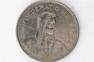 5 Switzerland Franken Coin 1965 silver