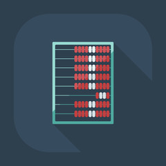 Flat modern design with shadow abacus icon