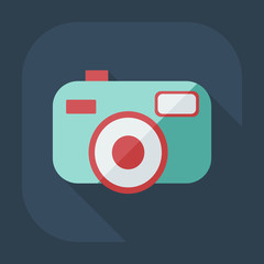 Flat modern design with shadow camera icon