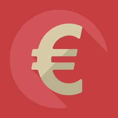 Flat modern design with shadow icons currency unit