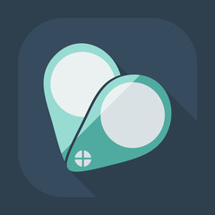 Flat modern design with shadow icon optics