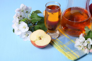 Apple juice and apples