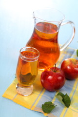 Apple juice and apples
