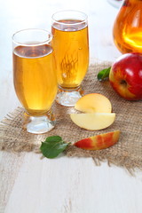 Apple juice and apples