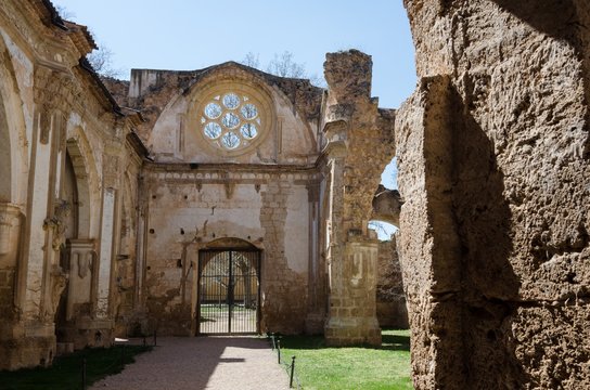 Courtyard of the famous Monasterio de Piedra