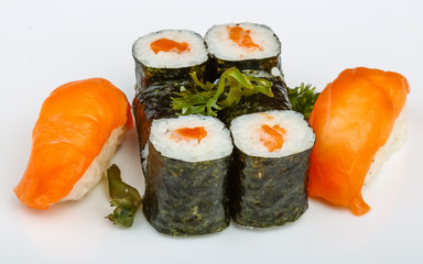 Sushi with salmon
