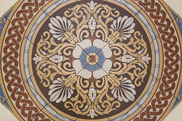 traditional tiles from facades of old houses