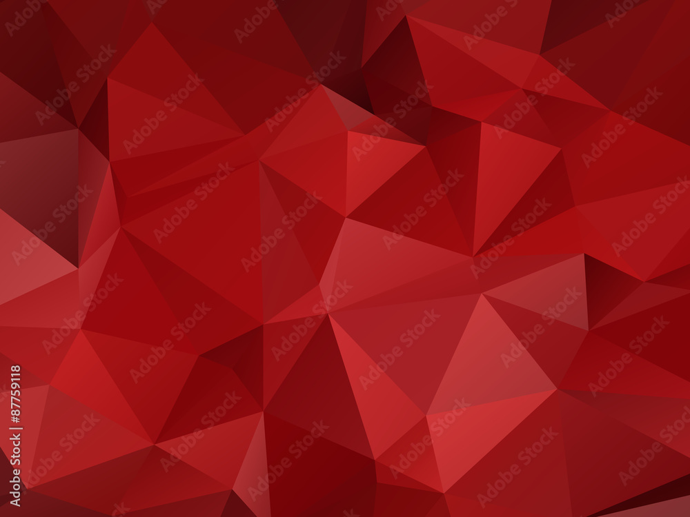 Poster Red Background Triangular