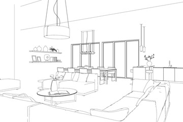 Entwurf modernes Loft