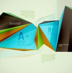 Geometric shapes in the air. Vector abstract background