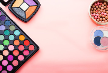 Make up background. Top view