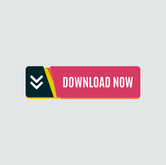 Colorful download web button. Modern flat design.