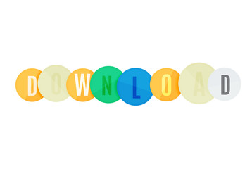 Download button made of glossy circles