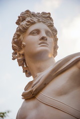 Detail of garden sculpture Apollo Belvedere