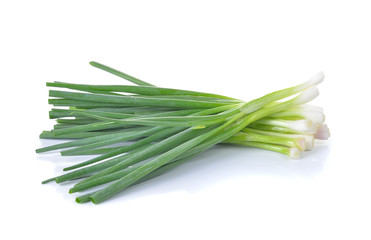 Green Onion on white background
