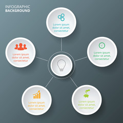 Vector circle infographic.
