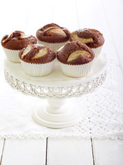 Pear and chocolate cakes