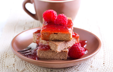 Chocolate baked cheesecake squares