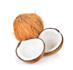 coconut  on white background
