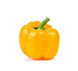 Yellow Bell pepper  isolated on white background