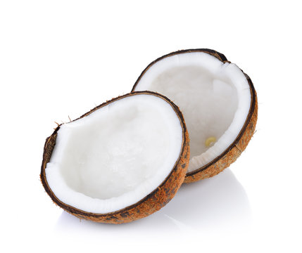 coconut  on white background