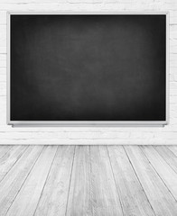 emty room with blackboard