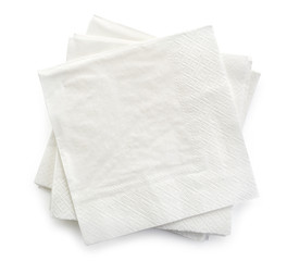 white paper napkins - obrazy, fototapety, plakaty
