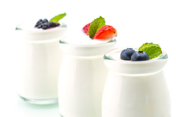 healthy breakfast with yogurt and berry, dieting, freshness, Min