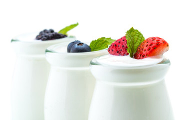 healthy breakfast with yogurt and berry, dieting, freshness, Min