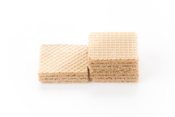 coffee wafer on white background