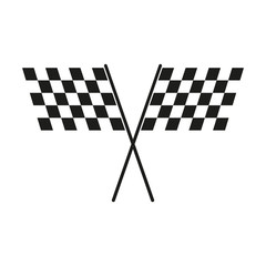 Fototapeta premium The checkered flag icon. Finish and start, winner symbol. Flat