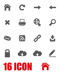 Vector grey web icon set