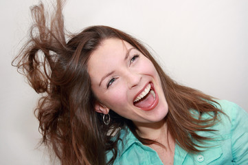 portrait d une femme heureuse